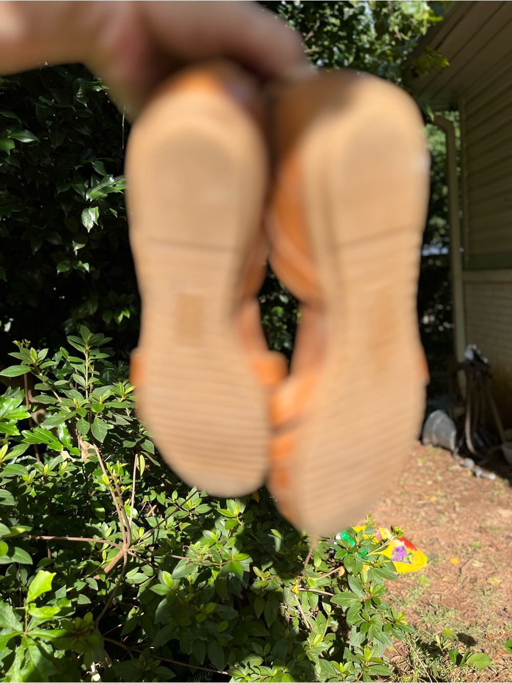 Cobb Hill Leather Sandals Women's Tan Cutout Ankle-Strap Flats * By New Balance - Picture 6 of 7